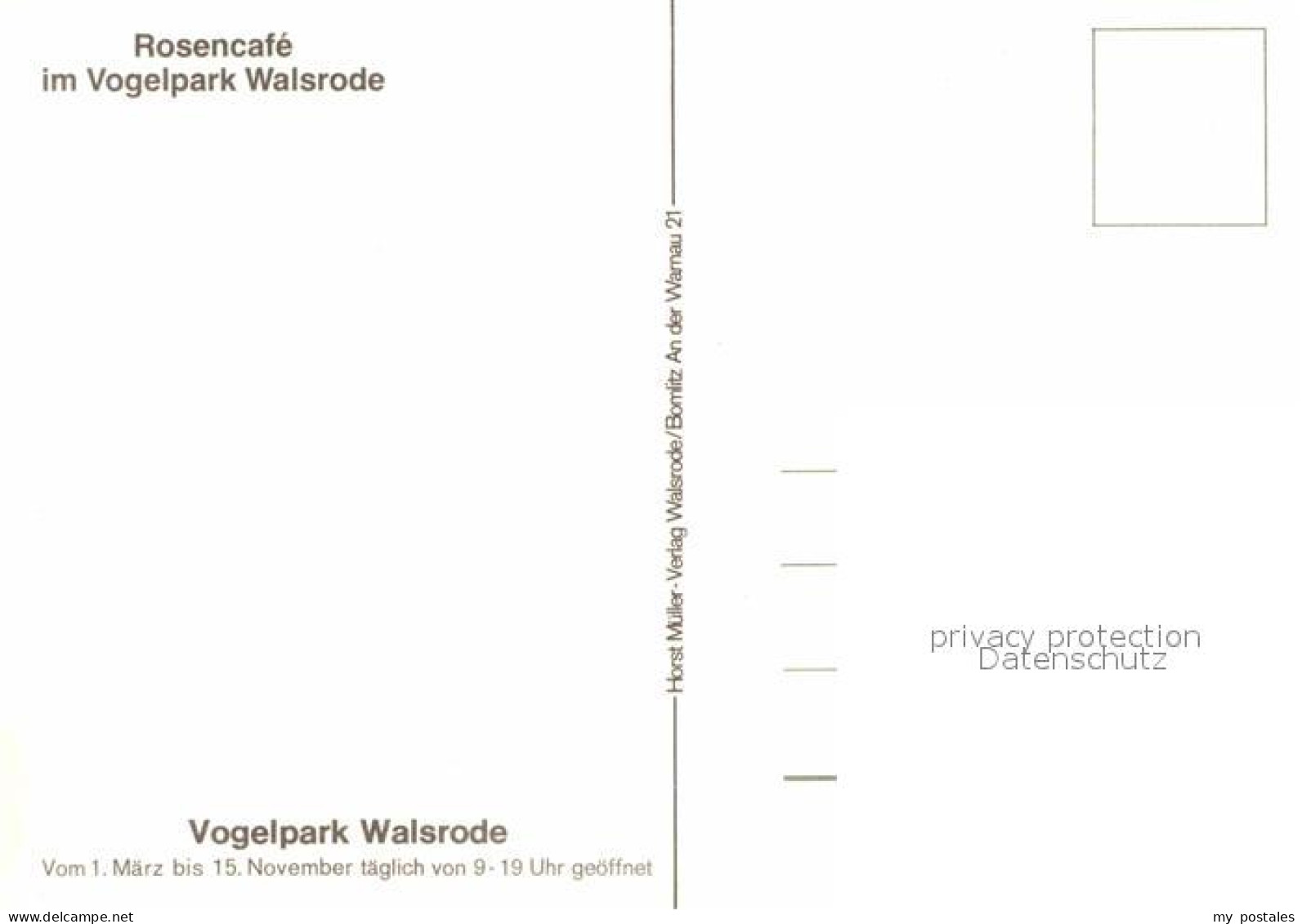 72863563 Walsrode Lueneburger Heide Rosencafe Im Vogelpark Walsrode - Walsrode