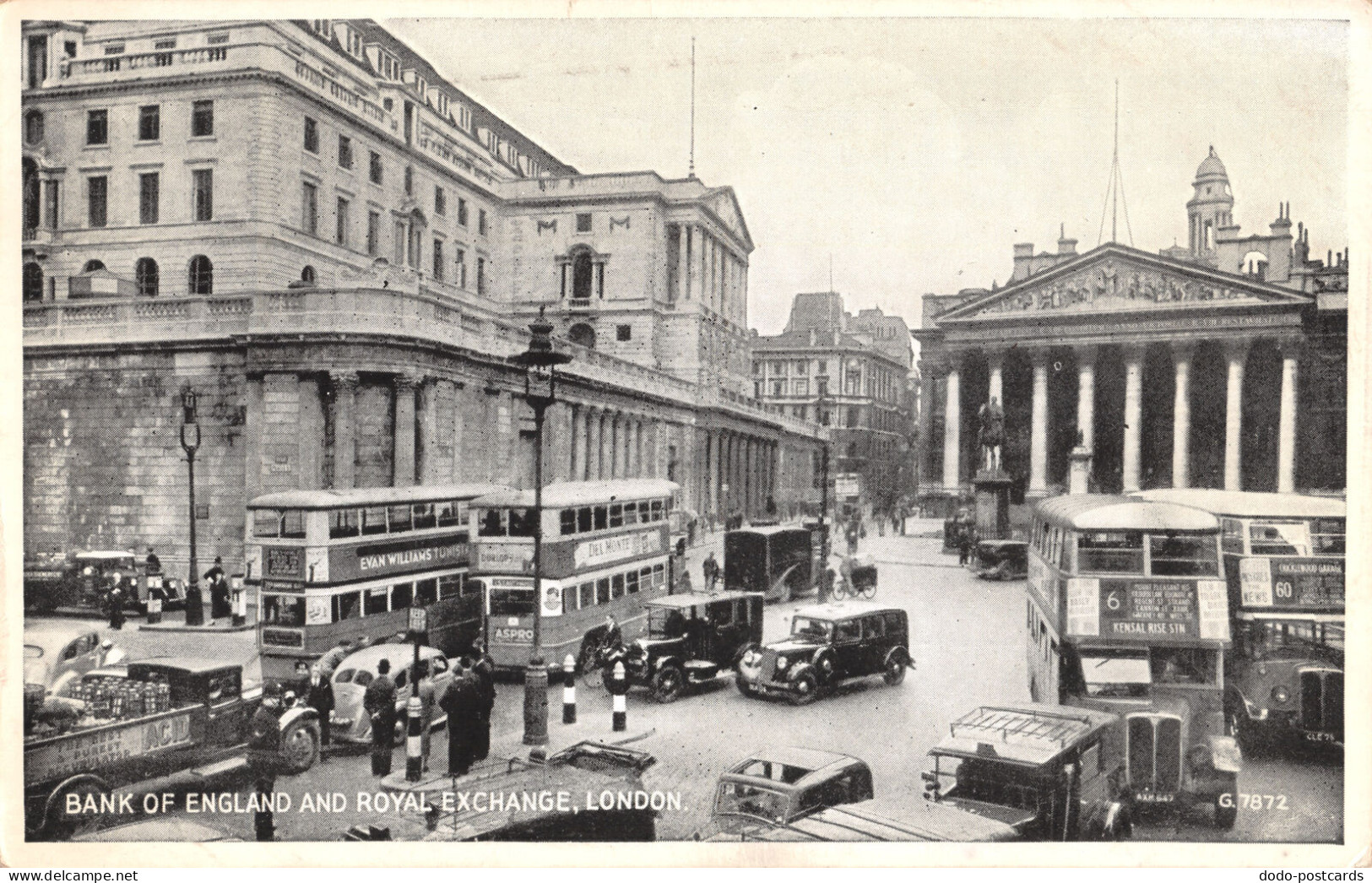 R297932 Bank Of England And Royal Exchange. London. No. 7872. Silveresque. Valen - Sonstige & Ohne Zuordnung