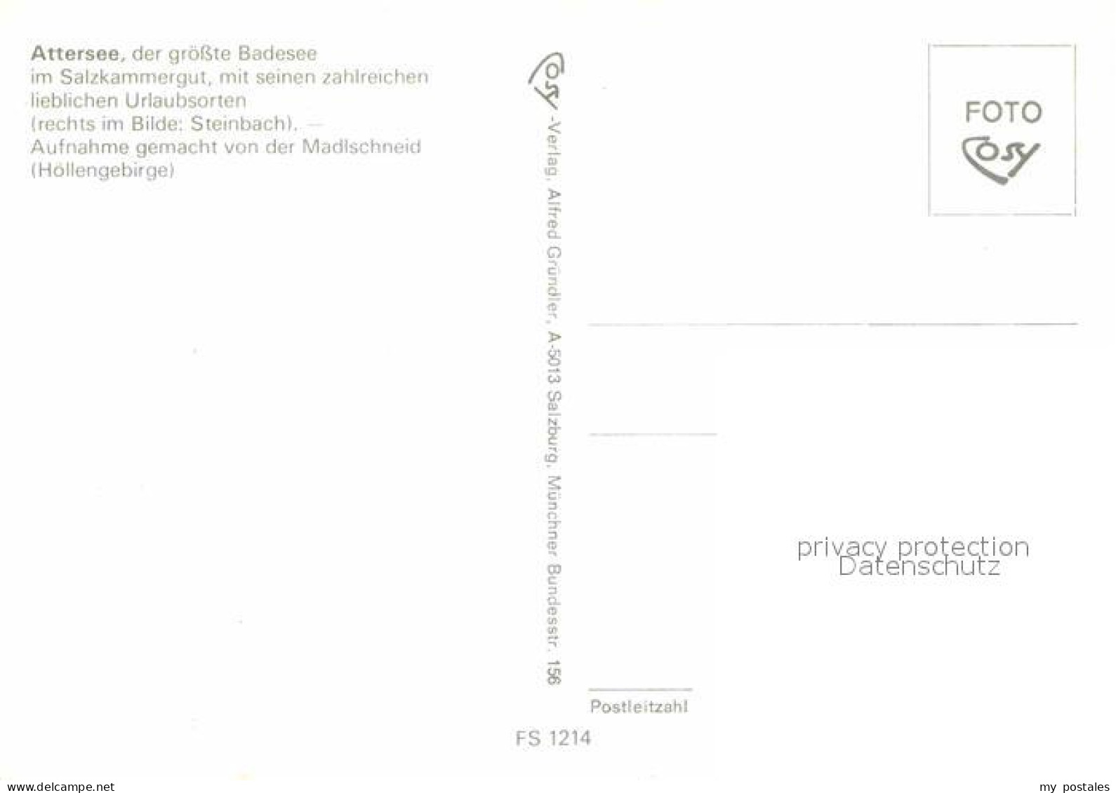 72863288 Attersee Fliegeraufnahme Salzkammergut  Attersee - Altri & Non Classificati