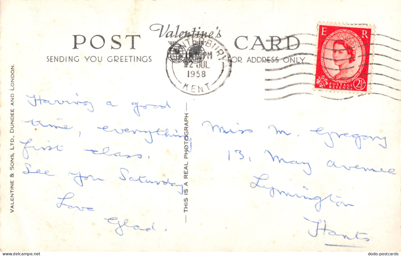 R296130 Canterbury. Valentines. RP. 1958. Multi View - World