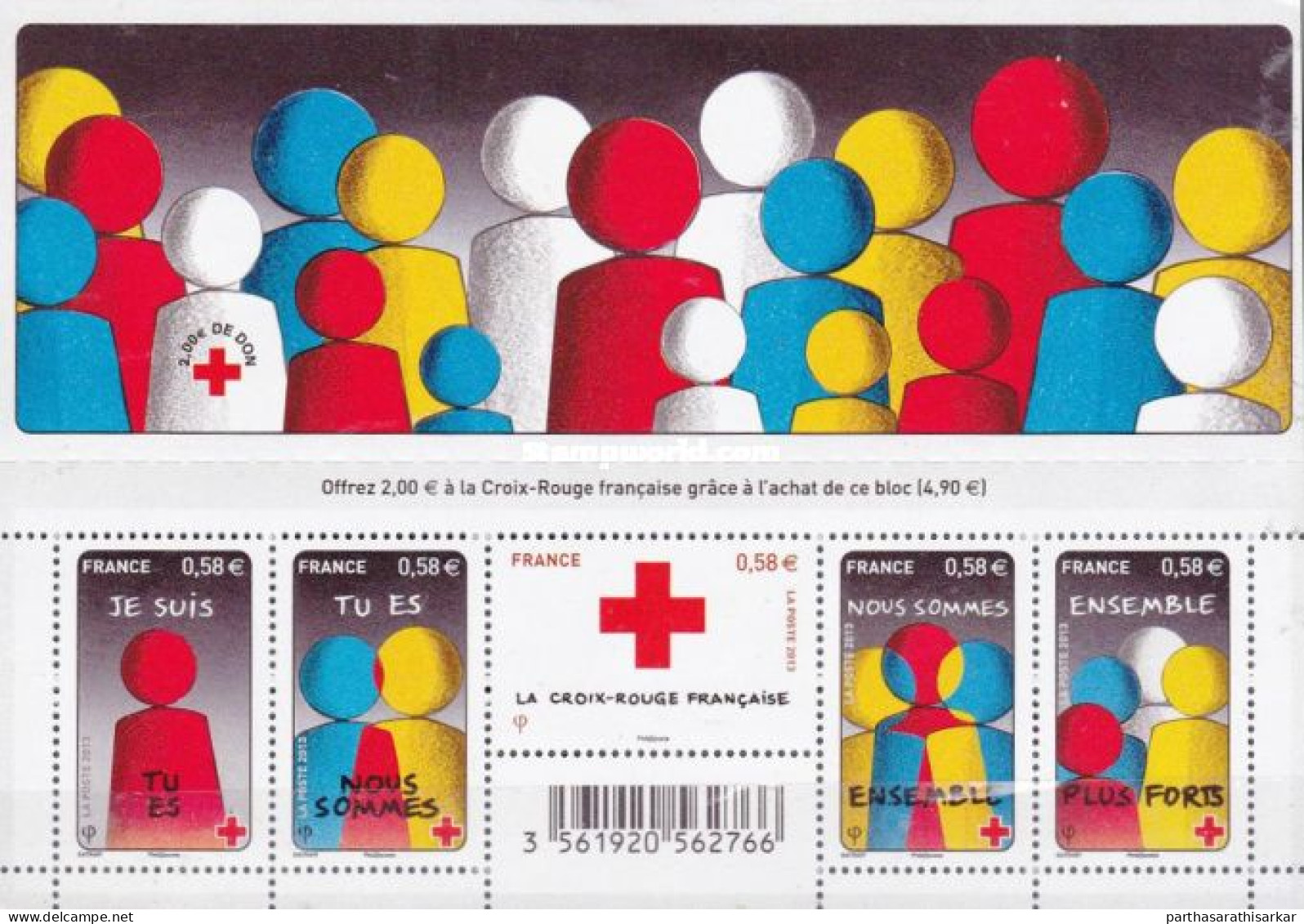 FRANCE 2013 RED CROSS MINIATURE SHEET MS MNH - Red Cross