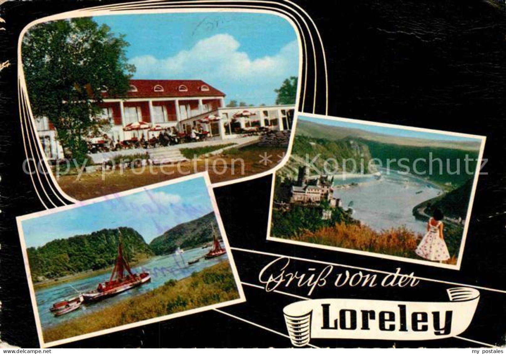 72862660 Loreley Lorelei Hotel Rheinpartie Schloss Felsen Blick Loreley - Loreley