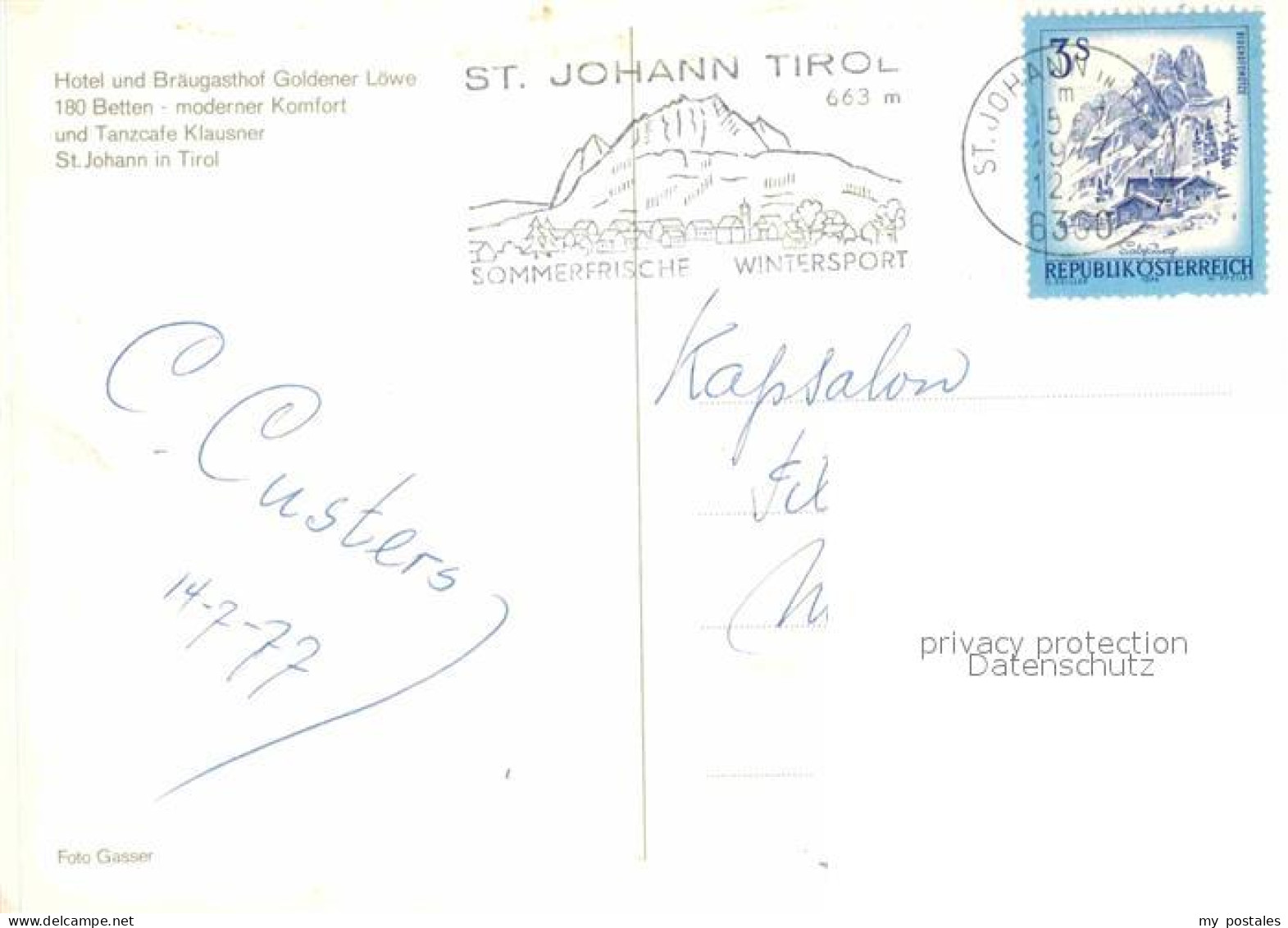 72862548 St Johann Tirol Hotel Und Braeugasthof Goldener Loewe St. Johann In Tir - Altri & Non Classificati