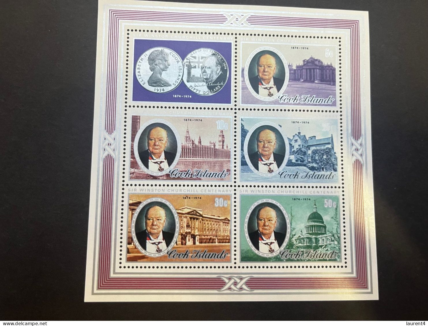 13-5-2024 (stamp) Mint (neuve) Mini-sheet - Cook Islands - Winston Churchill - 11 X 11cm - Sir Winston Churchill