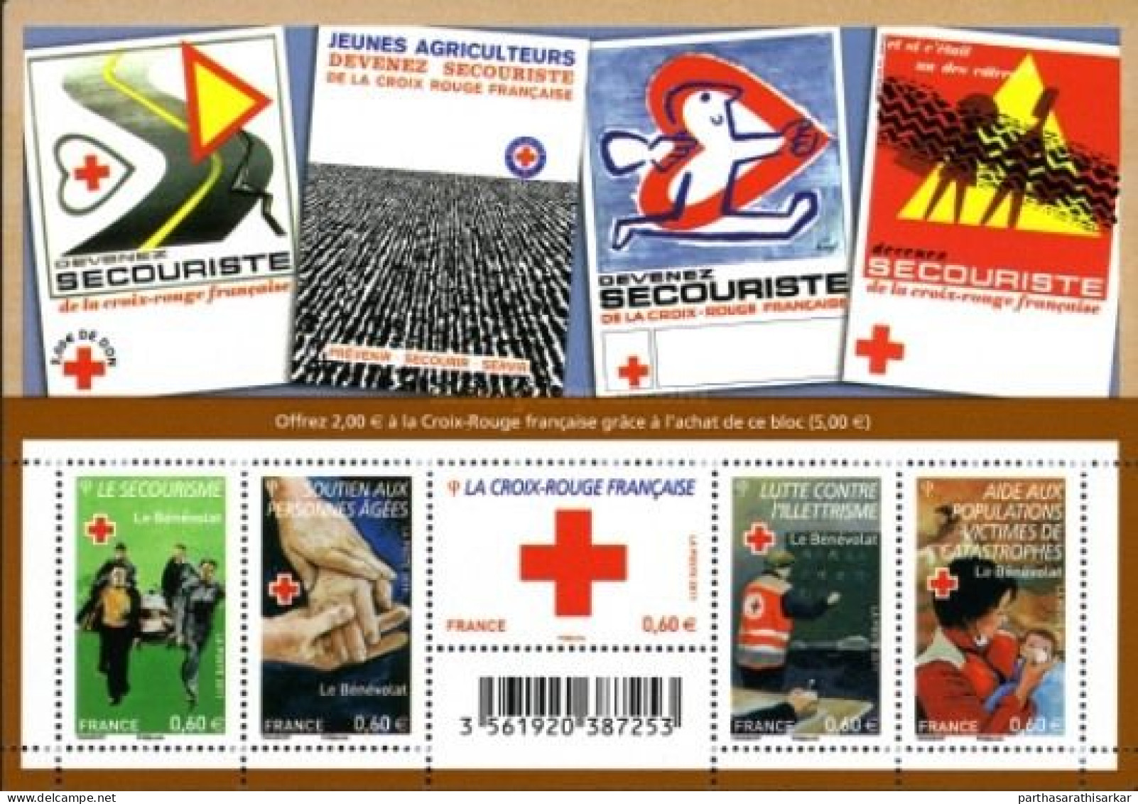 FRANCE 2011 RED CROSS MINIATURE SHEET MS MNH - Rotes Kreuz