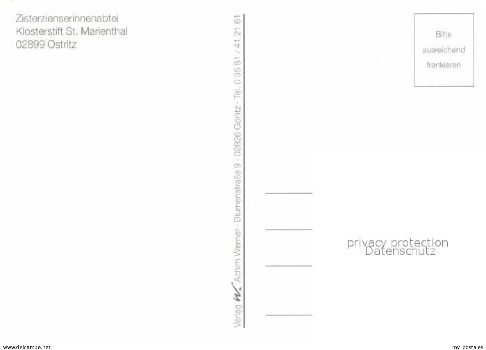 72862211 Ostritz Fliegeraufnahme Zisterzienserabtei Klosterstift St. Marienthal  - Autres & Non Classés