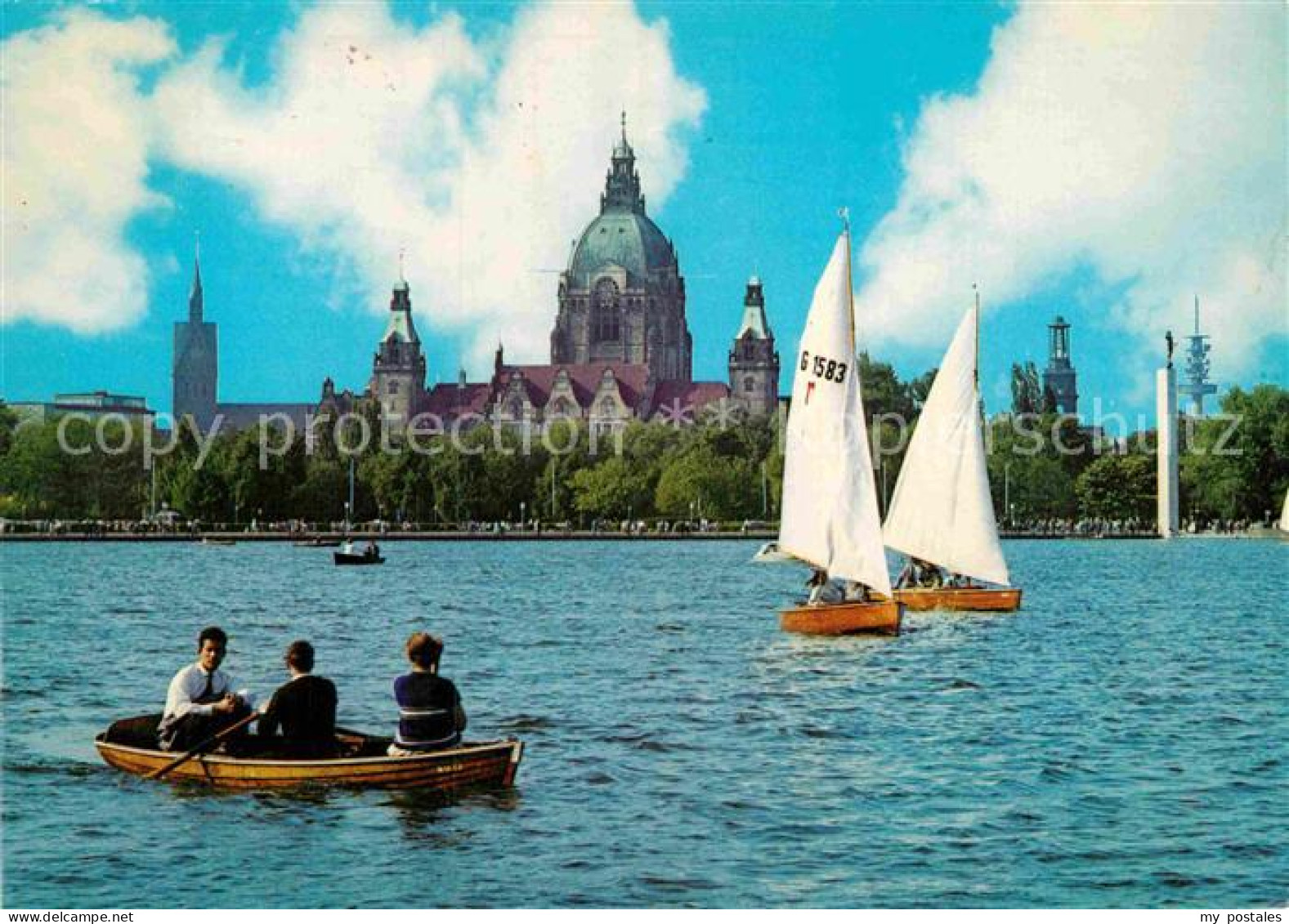 72862051 Hannover Blick Vom Maschsee Auf Das Rathaus Hannover - Hannover