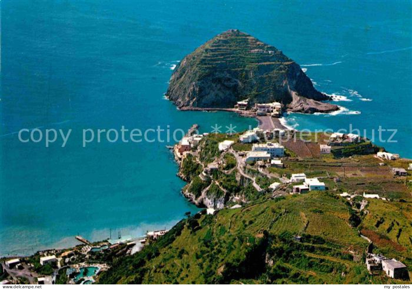 72861964 Isola D Ischia Sant Angelo Fliegeraufnahme Golfo Di Napoli - Sonstige & Ohne Zuordnung