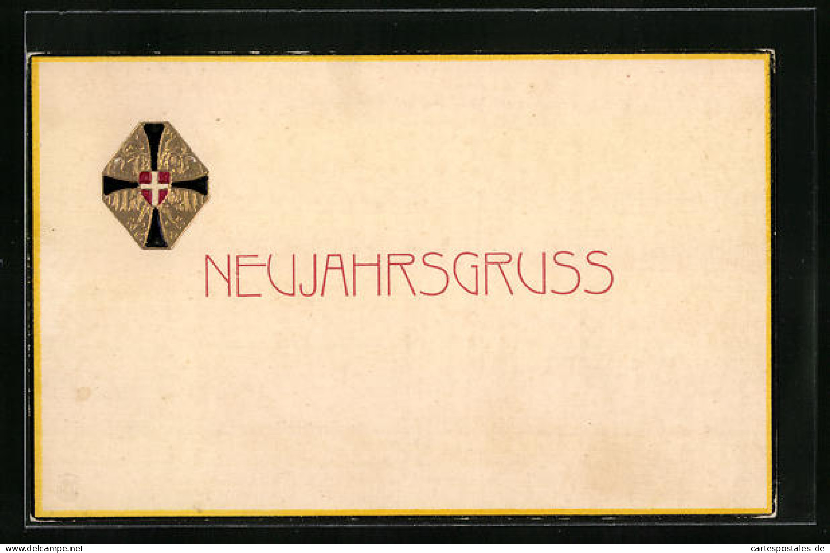 Präge-AK Österreichischer Neujahrsgruss Mit Wappen  - Other & Unclassified