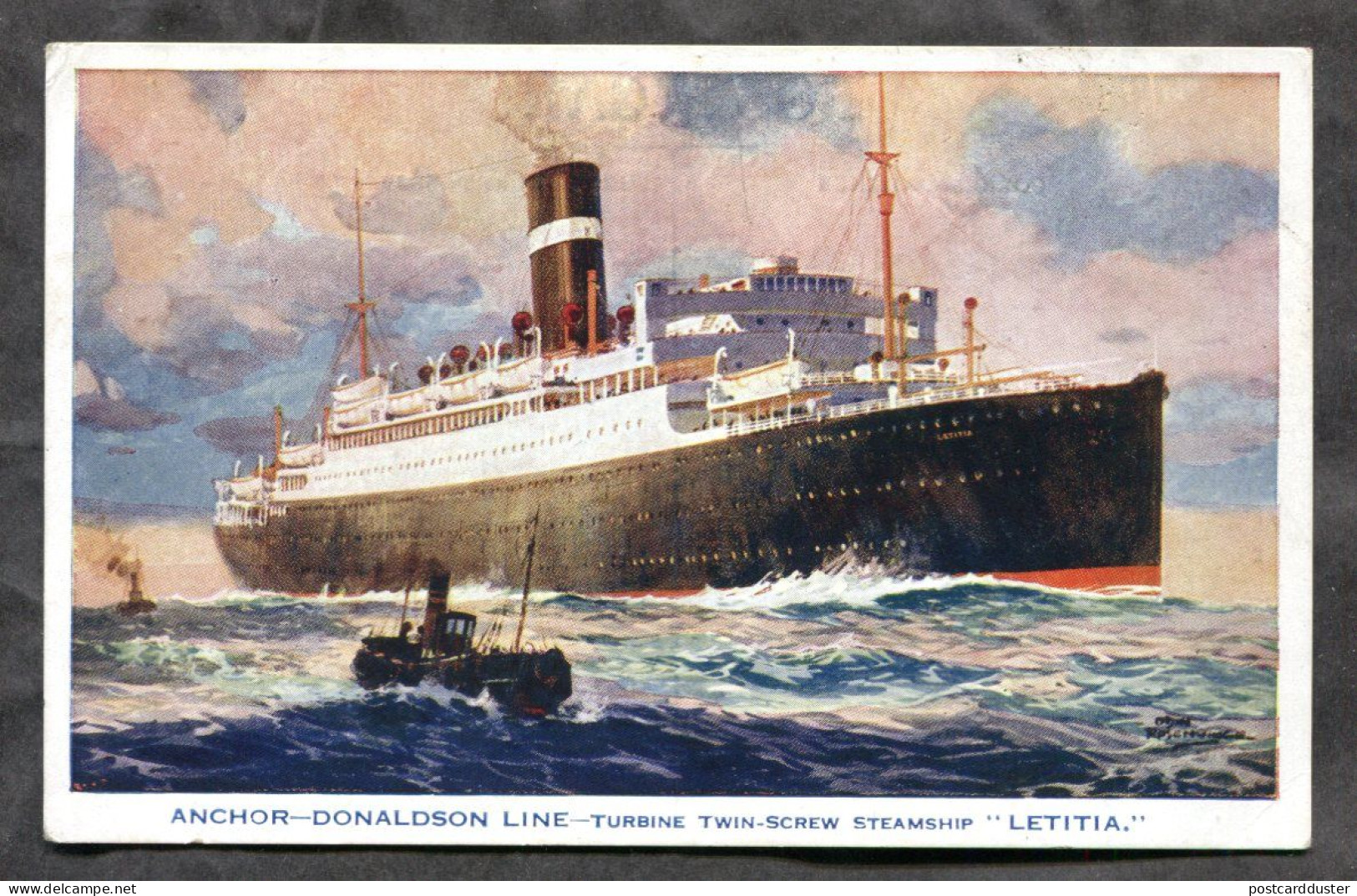 Steamer LETITIA 1920s Postcard (h737) - Paquebots