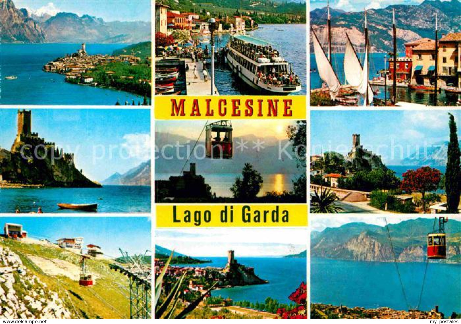 72861069 Malcesine Lago Di Garda Teilansicht Schloss Seilbahn Anlegestelle Malce - Other & Unclassified
