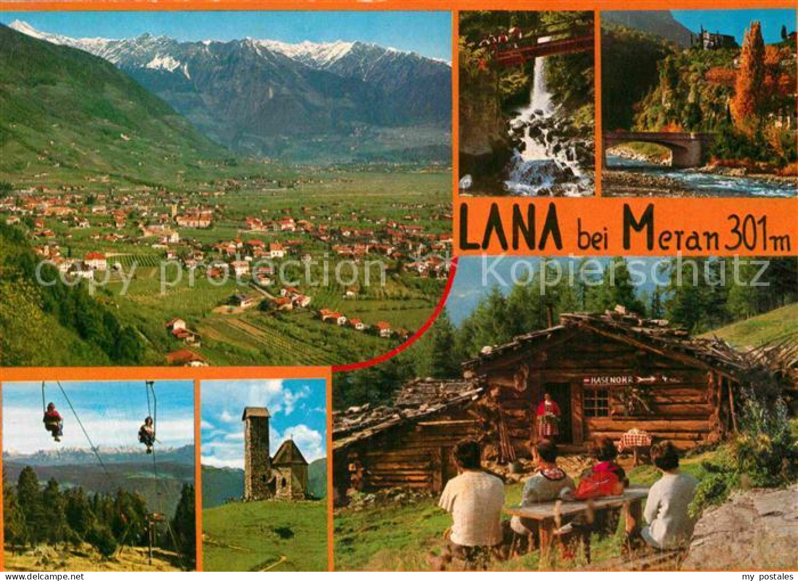 72861046 Lana Meran Fliegeraufnahme Sessellift Kapelle Wasserfall  Firenze - Autres & Non Classés