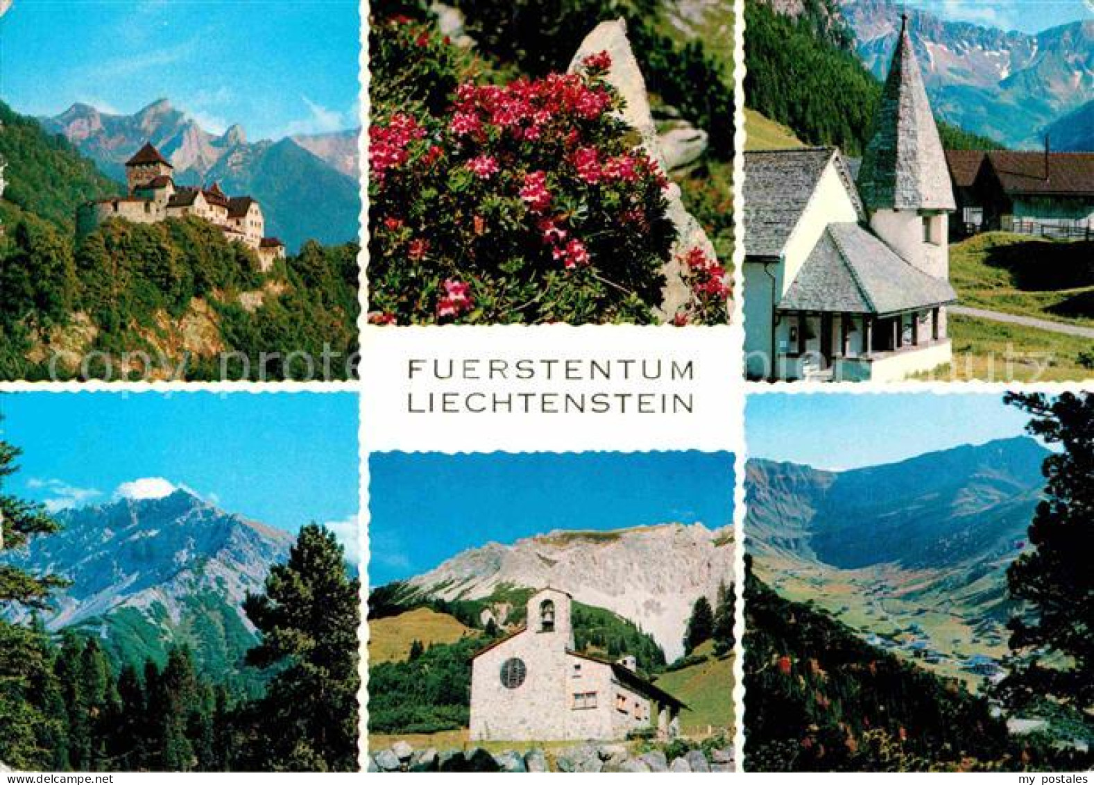 72860970 Liechtenstein  Schloss Vaduz Alpenrosen Kirchlein Am Steg Ochsenkopf  L - Liechtenstein