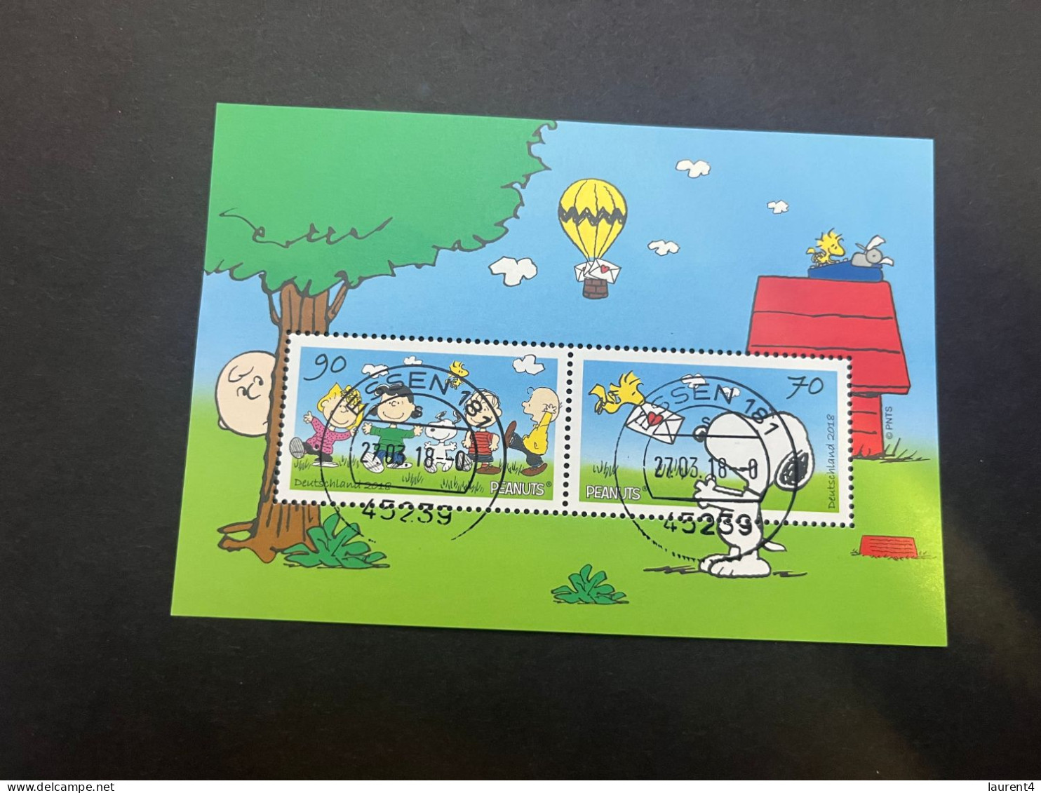 13-5-2024 (stamp) Use (obliterer) Mini-sheet - Germany - Peanuts (cartoo Dog) - 1991-2000