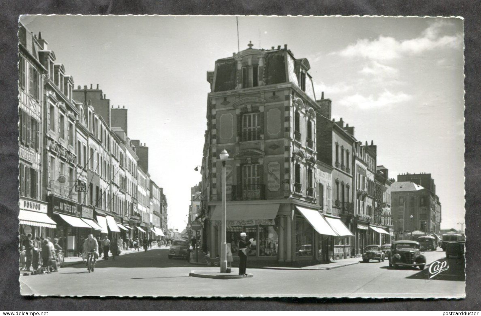 CHERBOURG France 1950s Street View Real Photo Postcard (h976) - Cherbourg