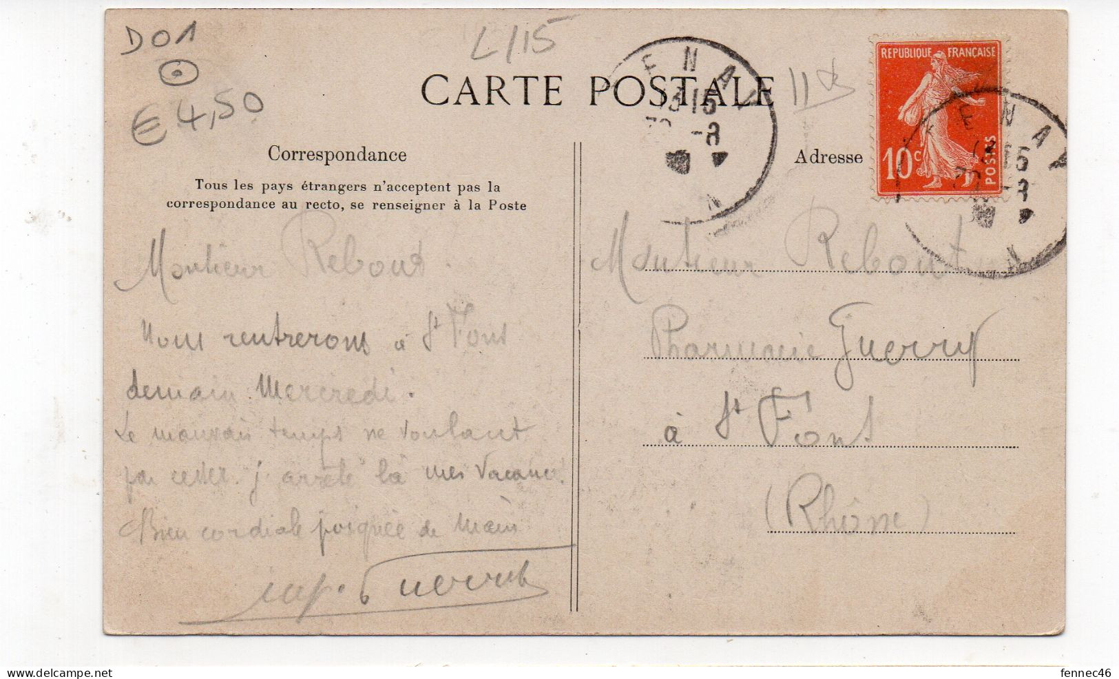 01 - LOMPUÈS - 1910  (L115) - Unclassified