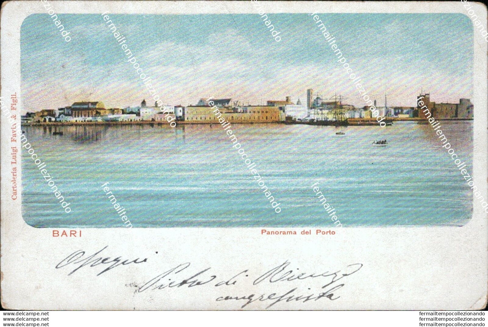 Az22 Cartolina Bari Citta' Panorama Del Porto - Bari