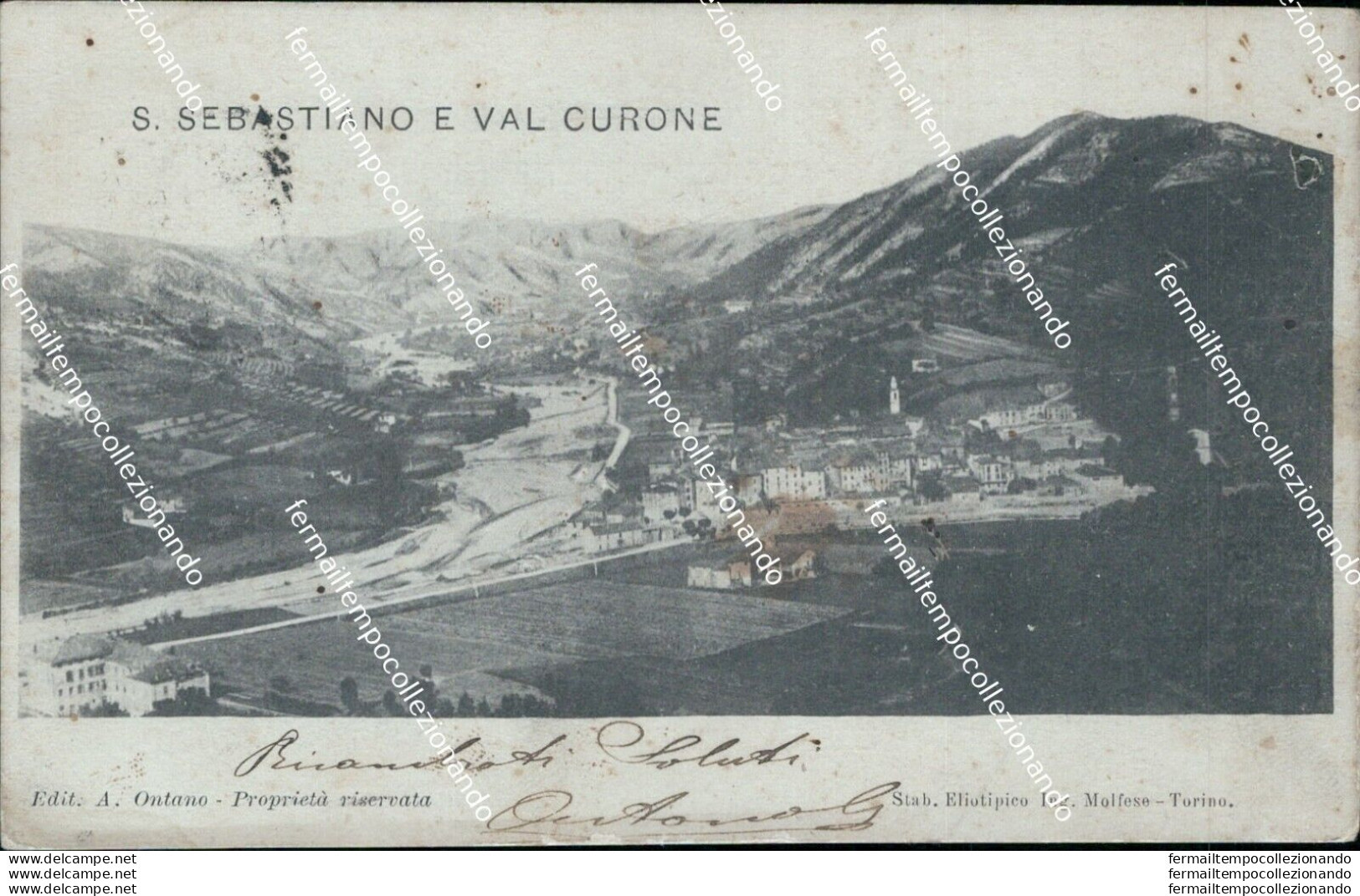 Ba285 Cartolina S.sebastiano E Val Curone Alessandria 1909 Piemonte - Alessandria