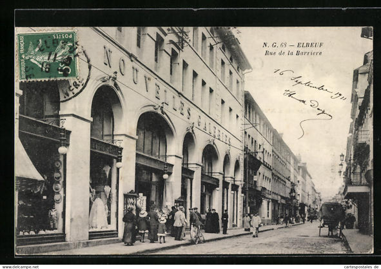 CPA Elbeuf, Rue De La Barriere, Vue De La Rue  - Elbeuf