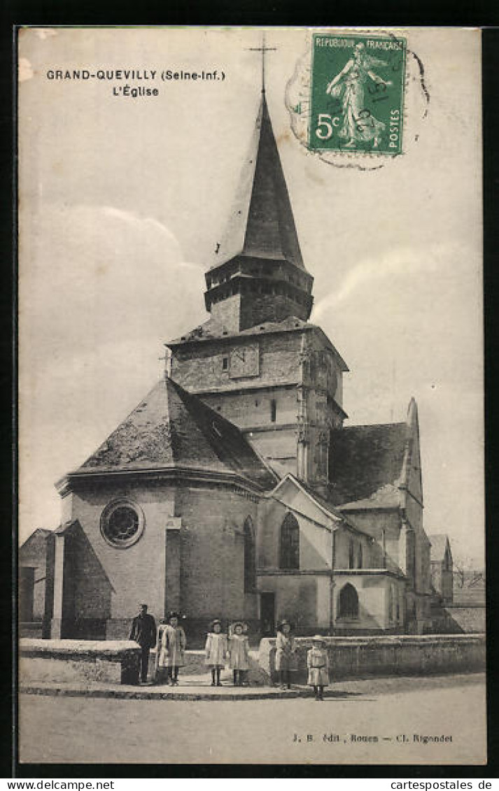 CPA Grand-Quevilly, L`Eglise  - Autres & Non Classés