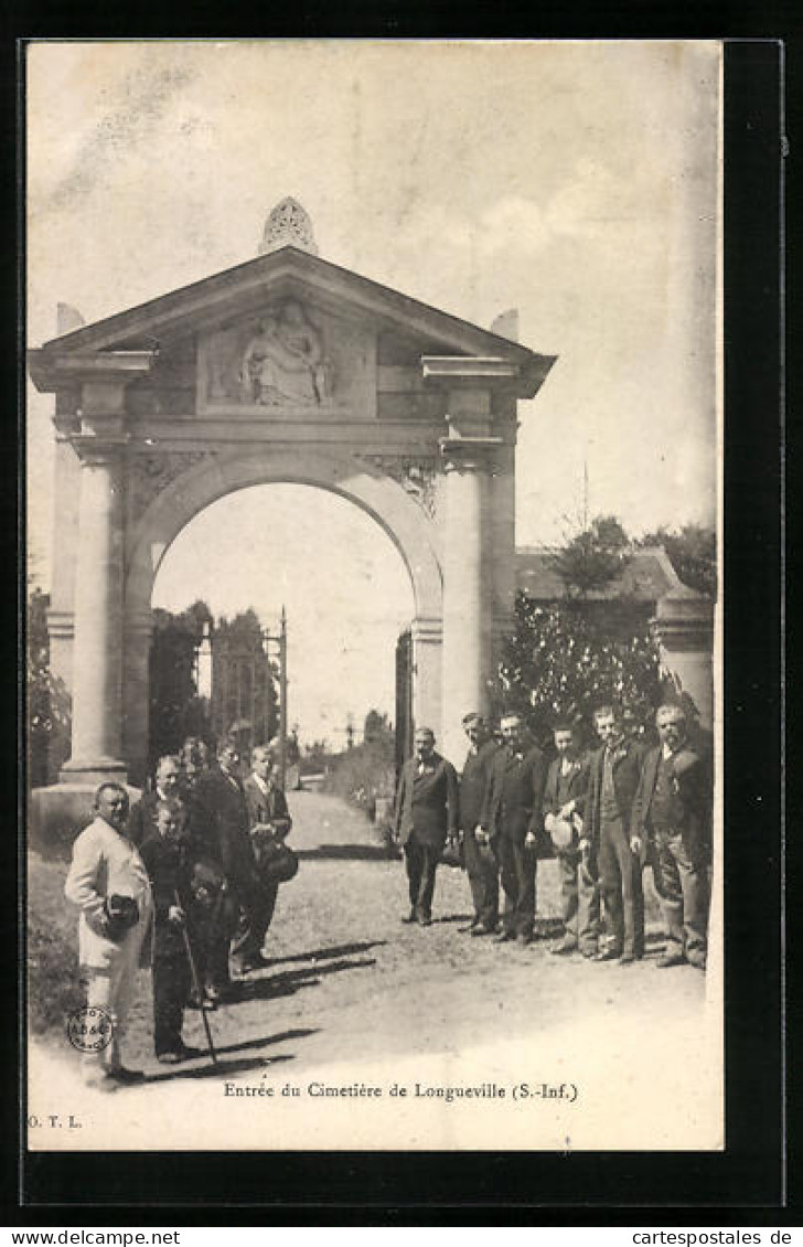 CPA Longueville, Entrée Du Cimetière  - Autres & Non Classés