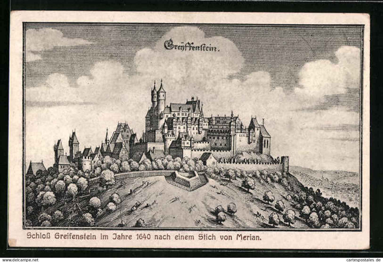 AK Greifenstein, Das Schloss Im Jahre 1640 Nach Einem Stich Von Merian  - Sonstige & Ohne Zuordnung