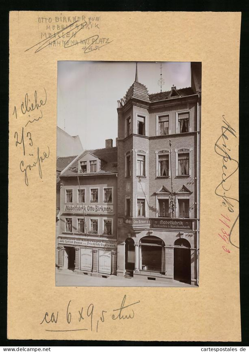 Fotografie Brück & Sohn Meissen, Ansicht Meissen I. Sa., Otto Birkner Möbelfabrik Am Hahnemannsplatz 4 Und 5  - Lugares