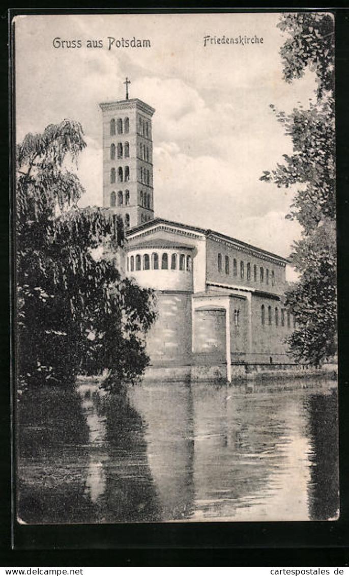 AK Potsdam, Ansicht Der Friedenskirche Vom Wasser Aus  - Sonstige & Ohne Zuordnung