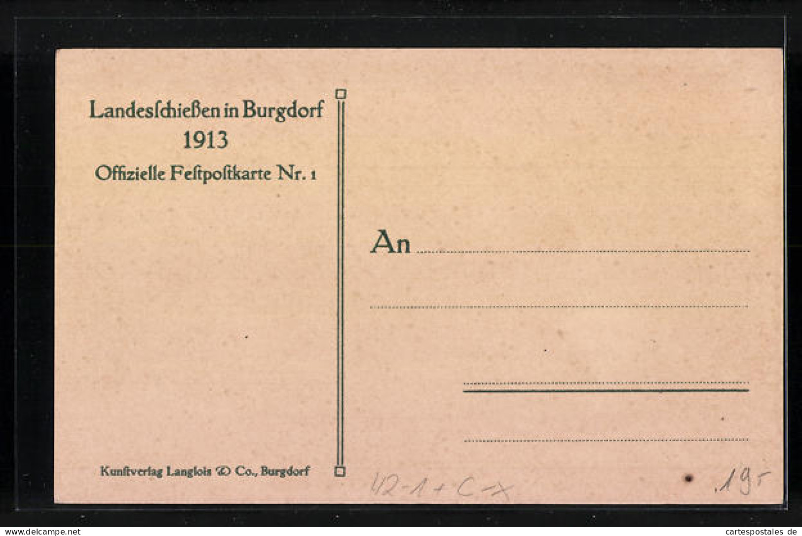 Künstler-AK Burgdorf, Landesschiessen 1913, Alter Schütze Beim Flirt  - Autres & Non Classés