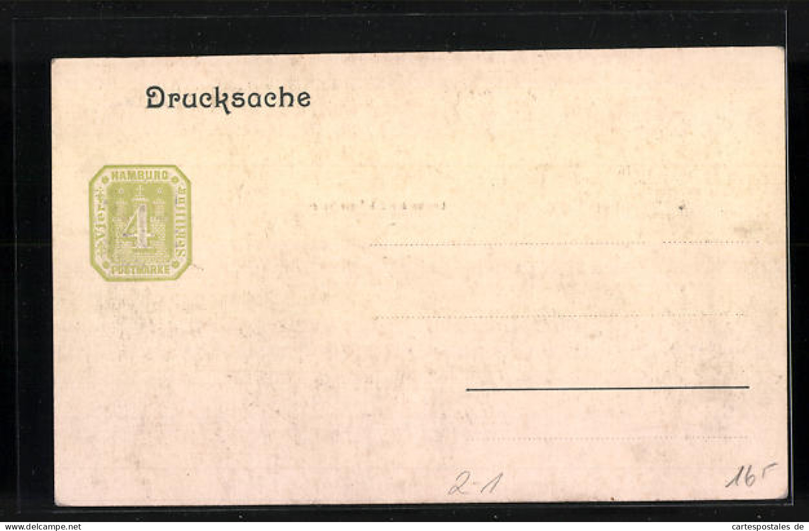 AK Hamburg, 19. Deutscher Philatelisten-Tag 24.-26.08.1907, Lombardsbrücke  - Briefmarken (Abbildungen)