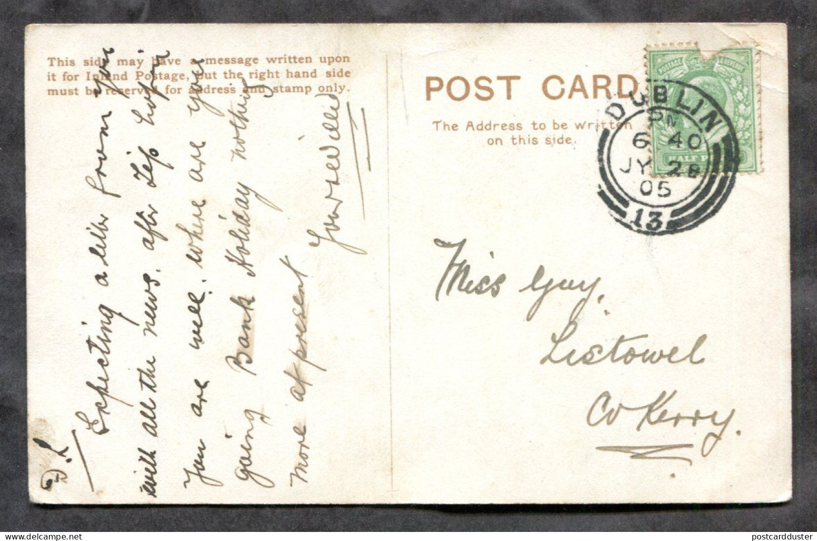 Artist Signed ARTHUR MORELAND 1905 Woman & Mouse Humor. Old Postcard Mailed In Ireland (h706) - Moreland, Arthur