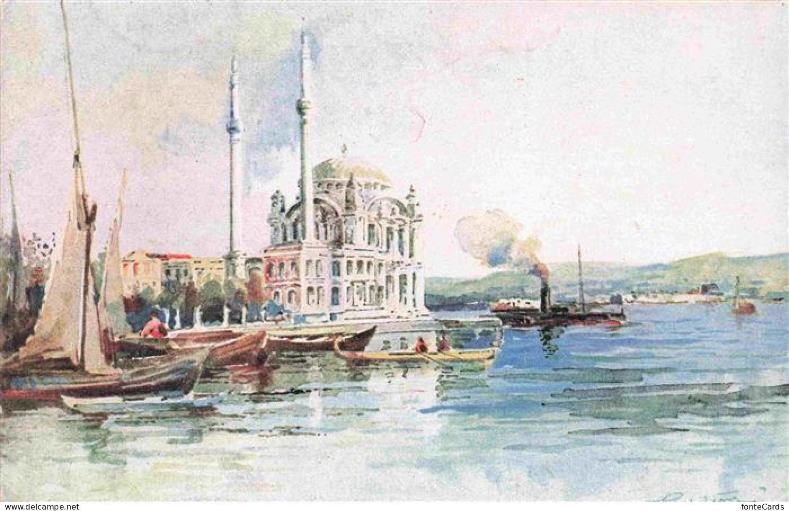 73976043 Constantinople_Constantinopel_ISTANBUL_TK Ansicht Vom Meer Aus Kuenstle - Turquie