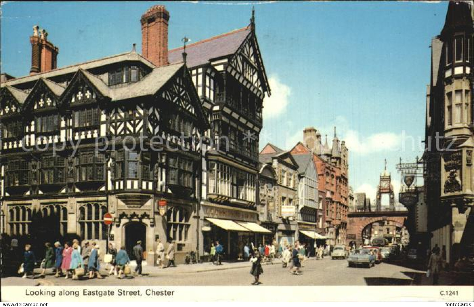 72606743 Chester Cheshire Looking Along Eastgate Street Chester - Sonstige & Ohne Zuordnung