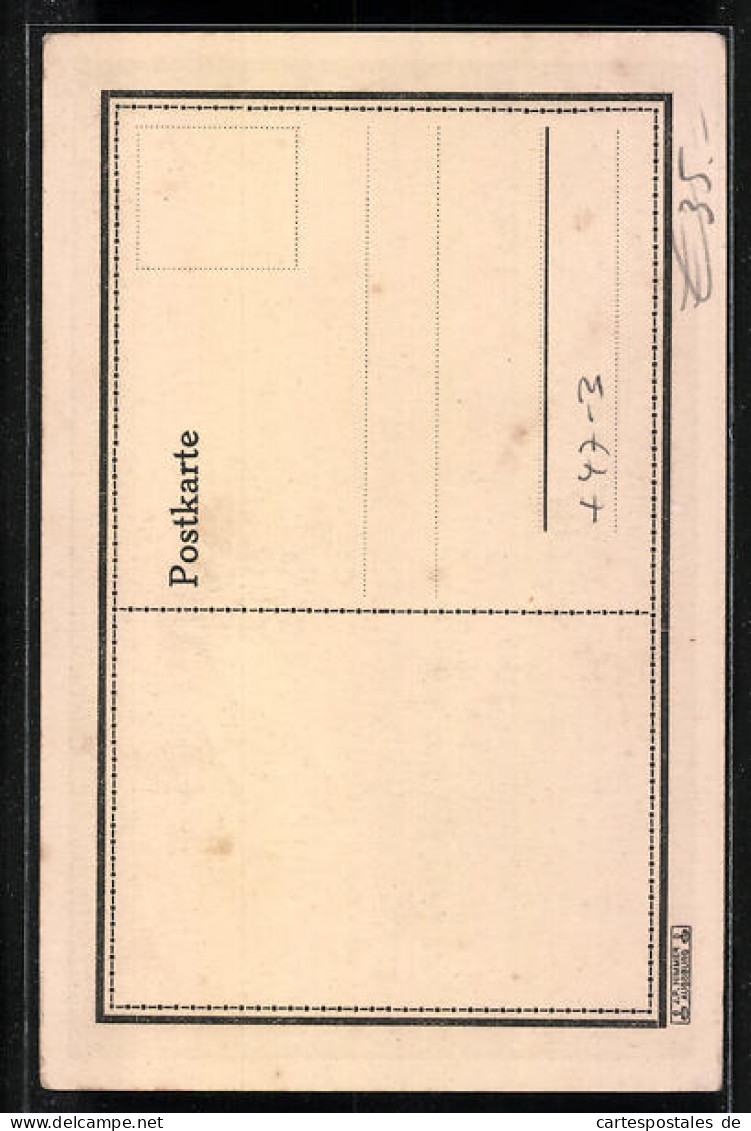 Künstler-AK Lauingen, Lehrer-Absolvia 1919, Absolvent Im Stress Und Grosse Eule  - Sonstige & Ohne Zuordnung