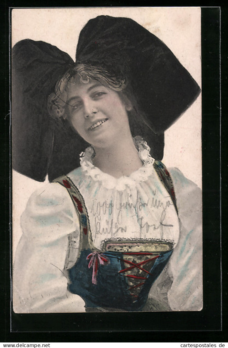 AK Junge Maid In Elsass-lothringische Tracht  - Costumi