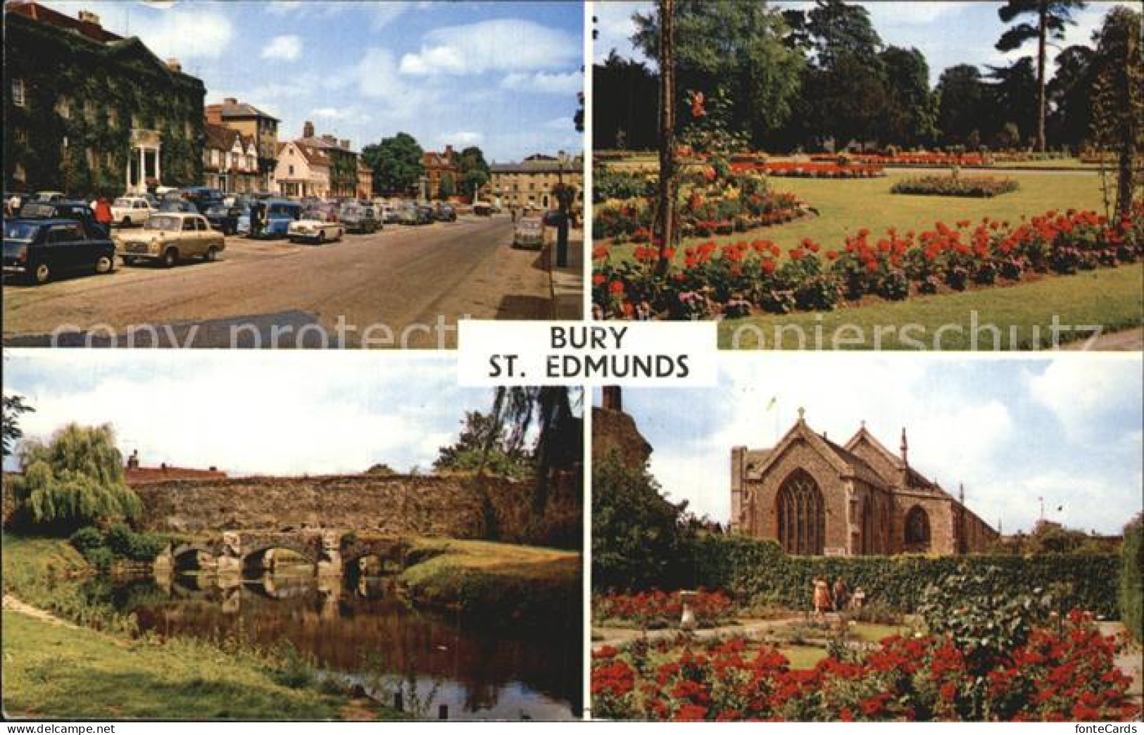 72602786 Bury St Edmunds Angel Hill Abbey Gardens Abbot's Bridge Cathedral Of St - Autres & Non Classés