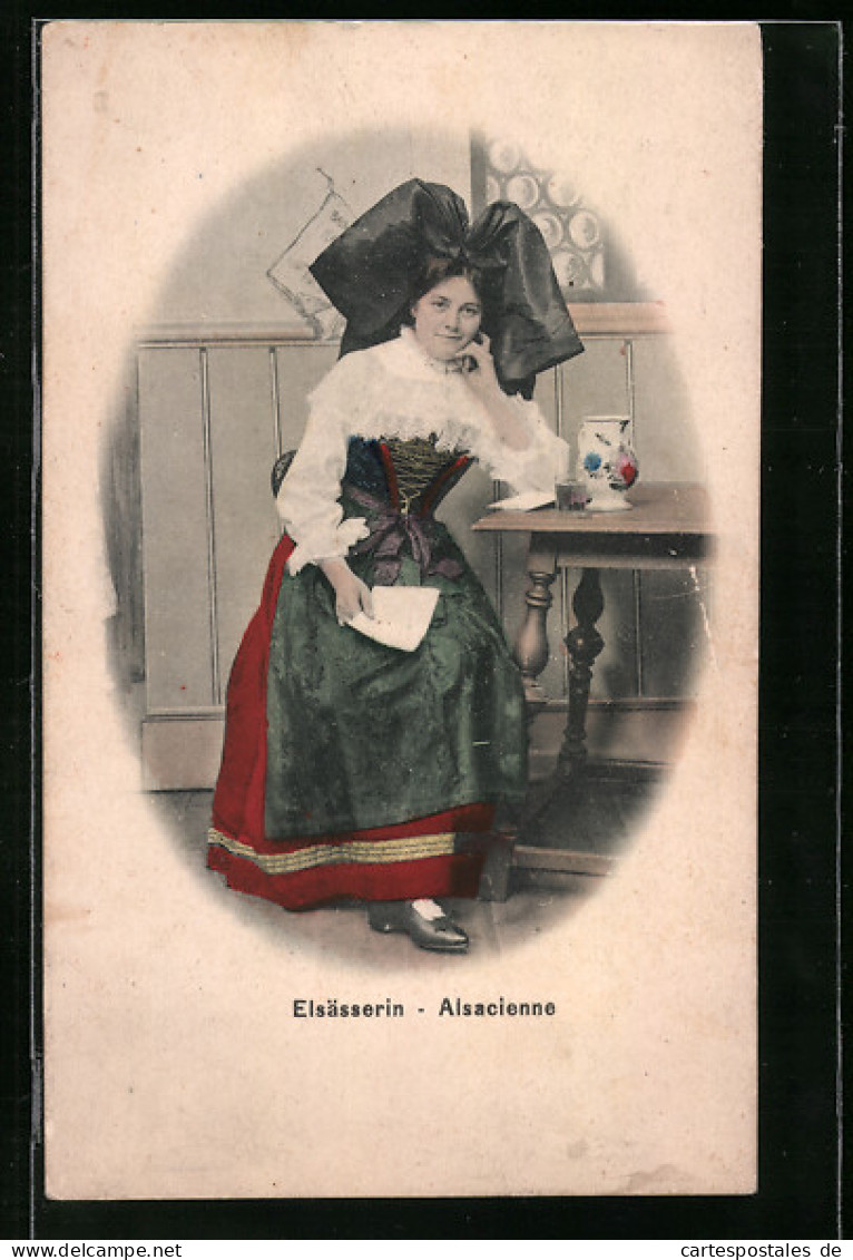 AK Elsässerin, Alsacienne  - Costumes