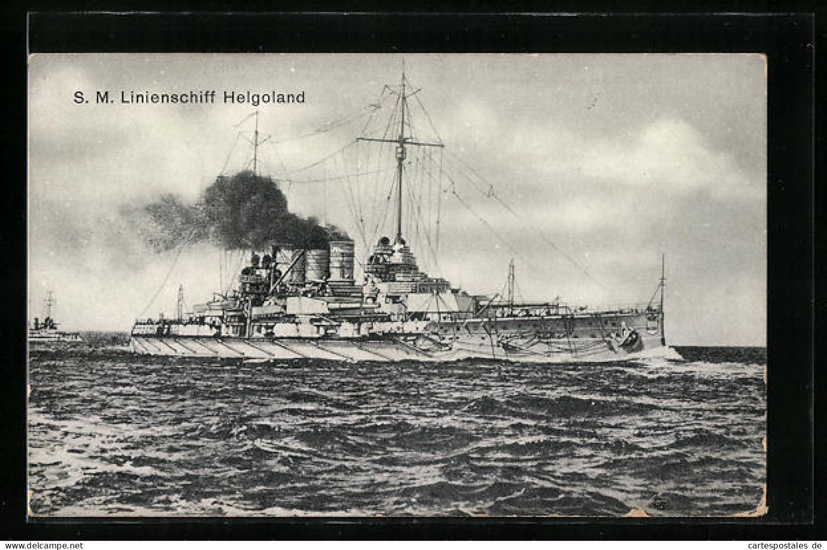 AK Kriegsschiff SM Linienschiff Helgoland  - Guerre