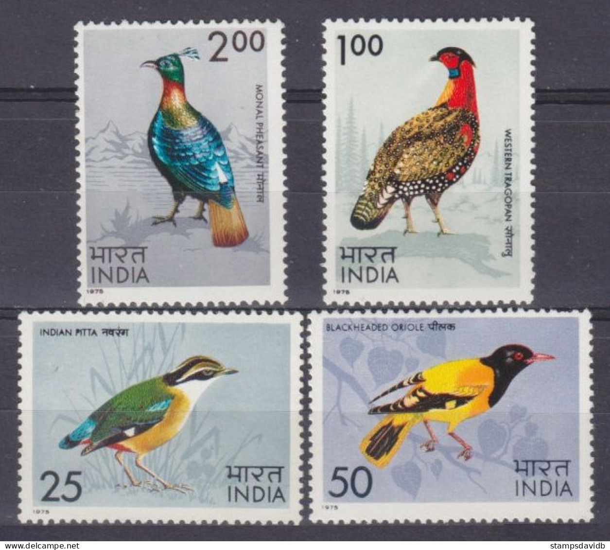 1975 India 625-628 Birds 13,00 € - Colibris