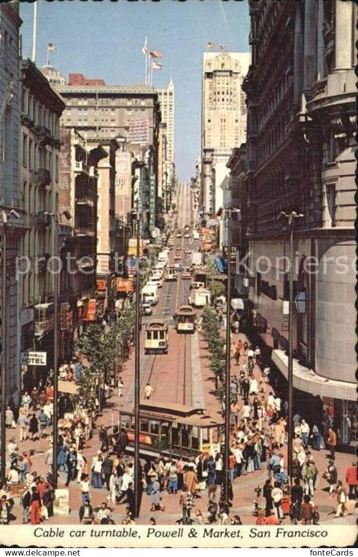 72598189 San_Francisco_California Cable Car Turnable Powell Und Market - Other & Unclassified
