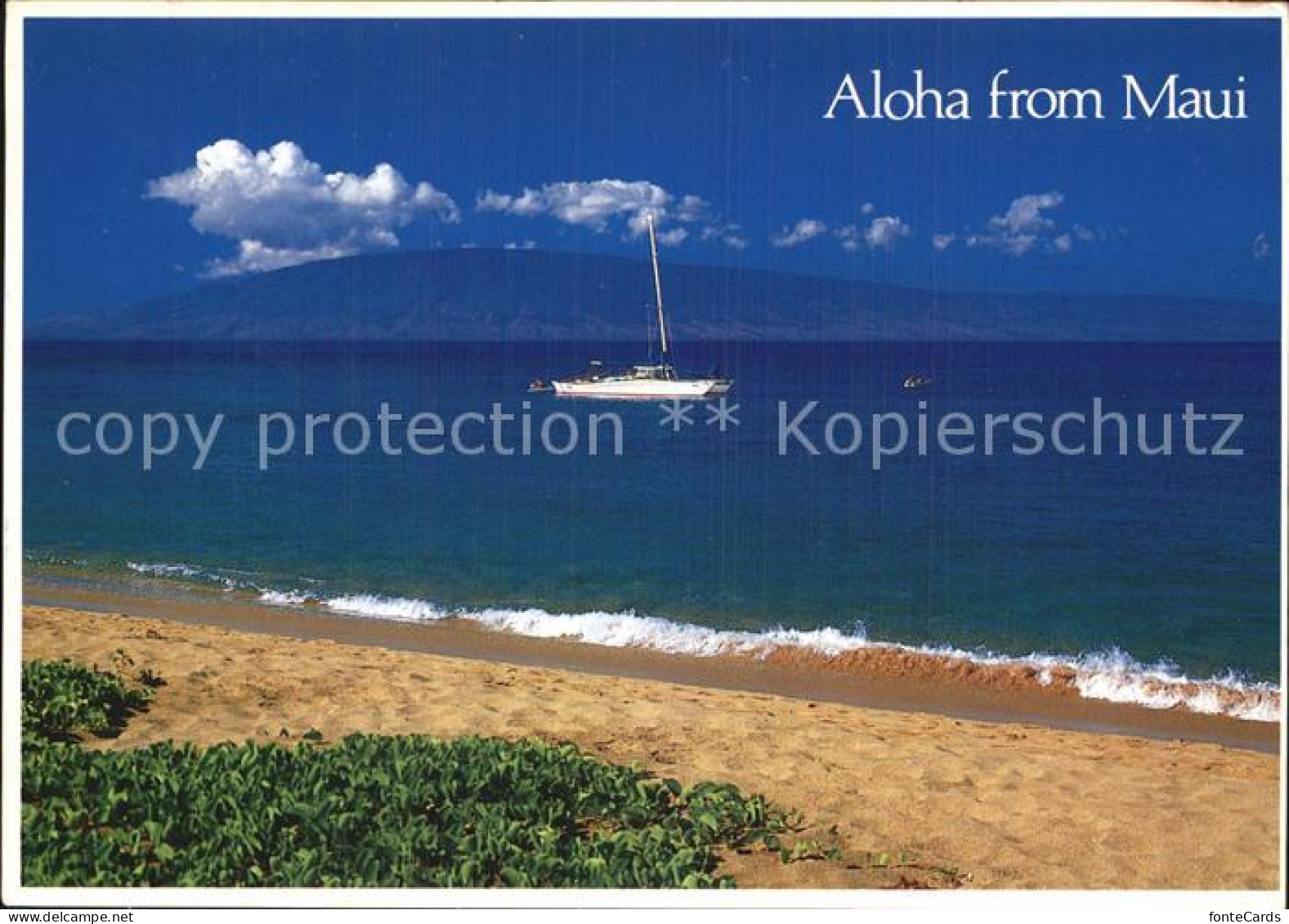 72597327 Maui_Hawaii Kaanapali Beach Segelboot - Sonstige & Ohne Zuordnung