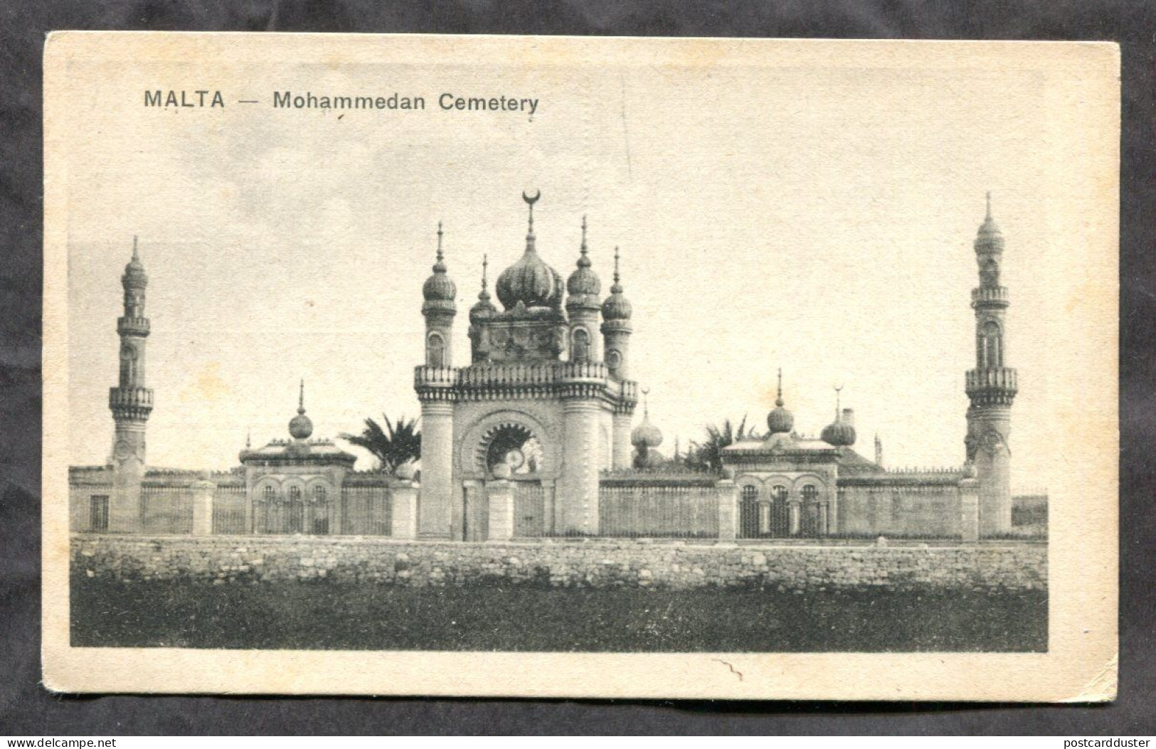 MALTA 1920s Mohammedian Cemetery. Islam. Postcard (h1821) - Malte