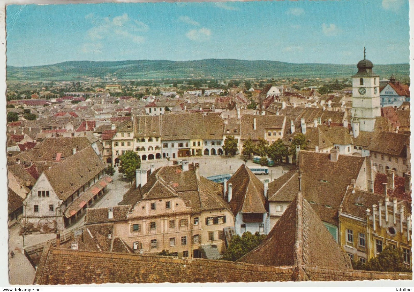 Roumanie   _ Sibiu  Carte Circulée  Vue Generale - Roumanie