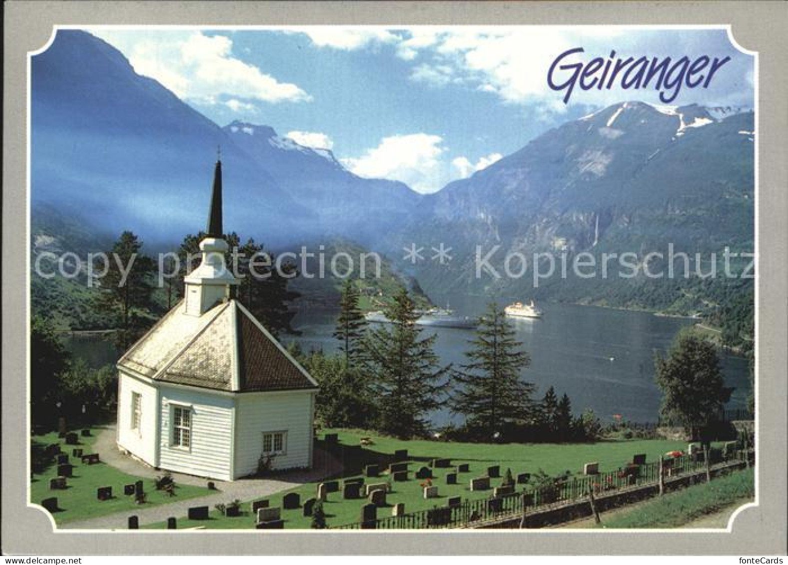 72595526 Geiranger Kapelle Panorama Geiranger - Norvegia