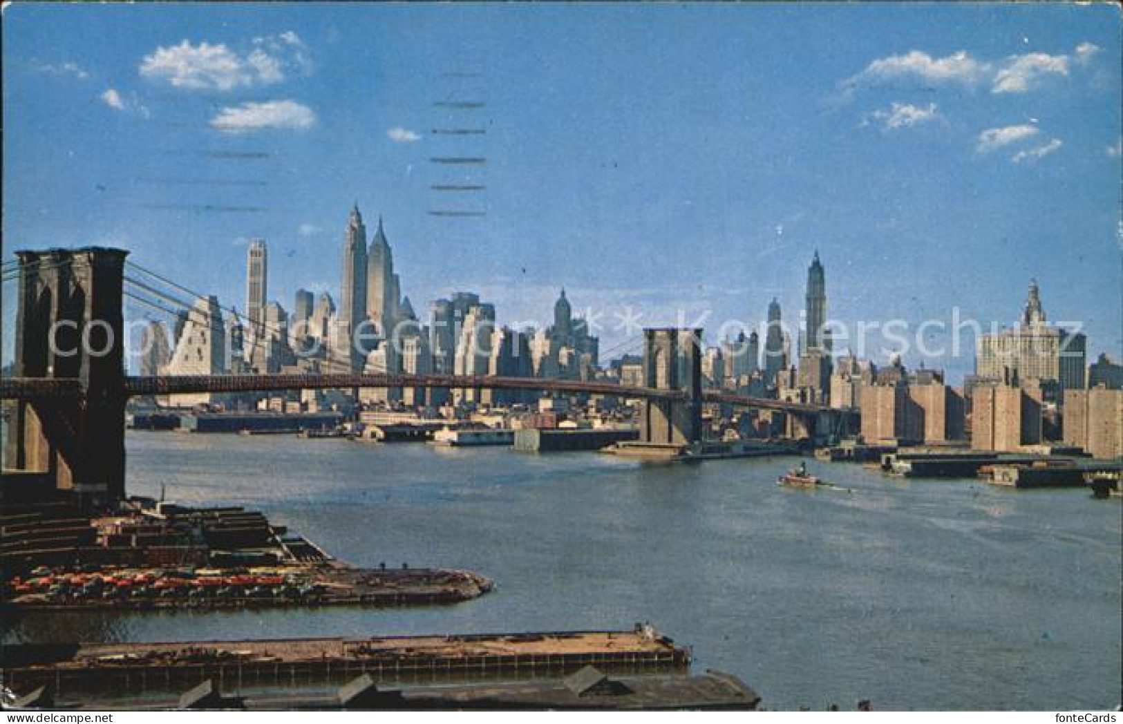 72592254 New_York_City Manhattan Skyline Showing Brooklyn Bridge - Autres & Non Classés