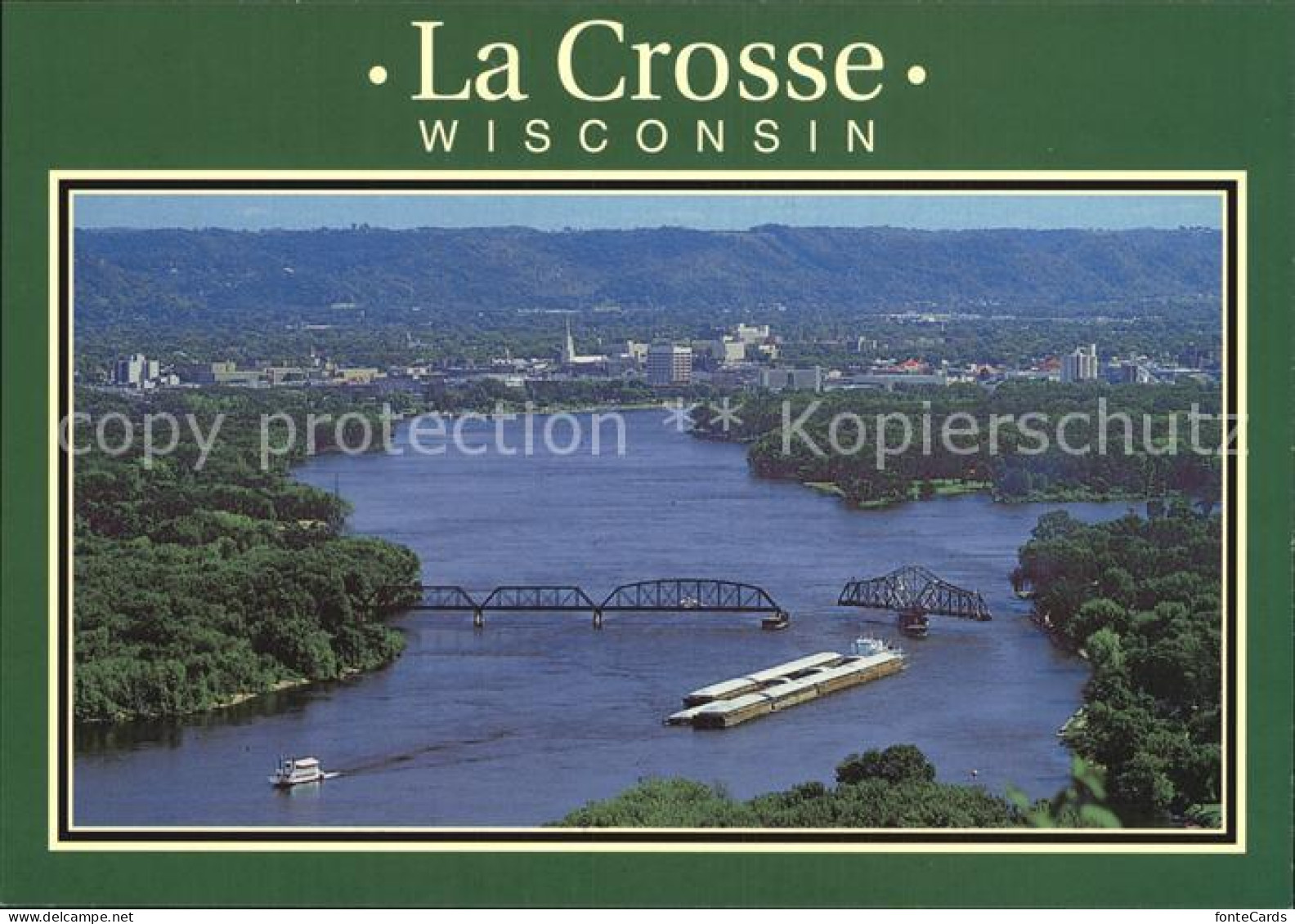 72590546 La_Crosse_Wisconsin Fliegeraufnahme Mississippi River - Sonstige & Ohne Zuordnung