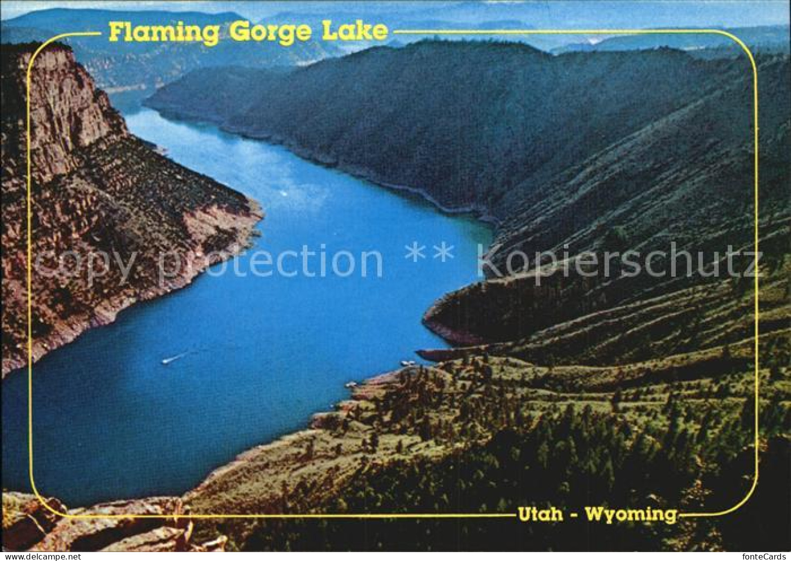 72590519 Utah_US-State Wyoming Fliegeraufnahme Flaming Gorge Lake - Sonstige & Ohne Zuordnung