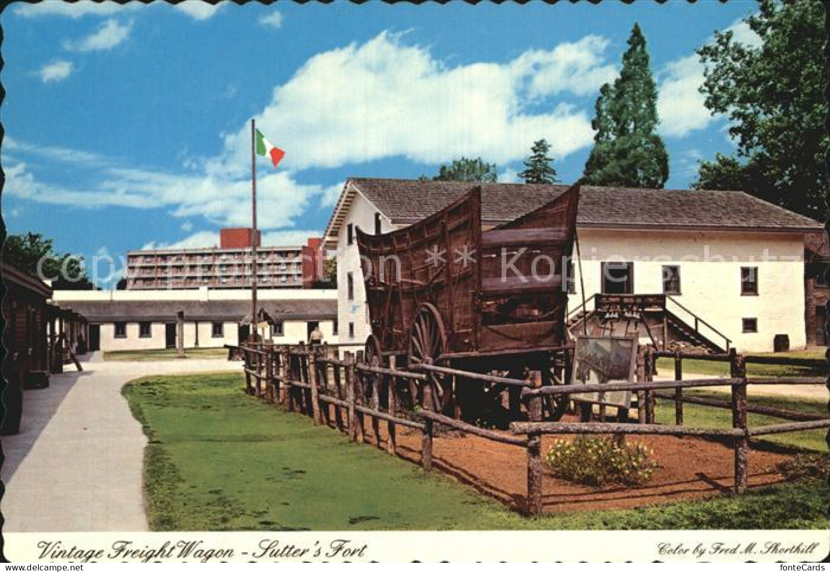 72583965 Sacramento_California Sutters Fort Vintage Freigt Wagon - Autres & Non Classés