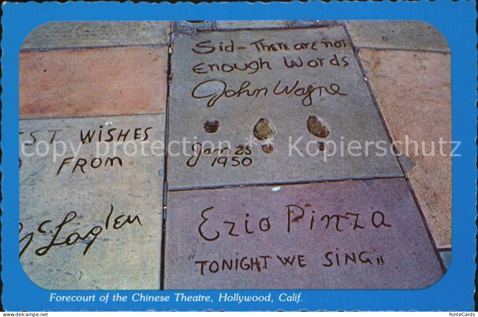 72583963 Hollywood California Forecourt Of Chinese Theatre Footprints Of Stars J - Autres & Non Classés