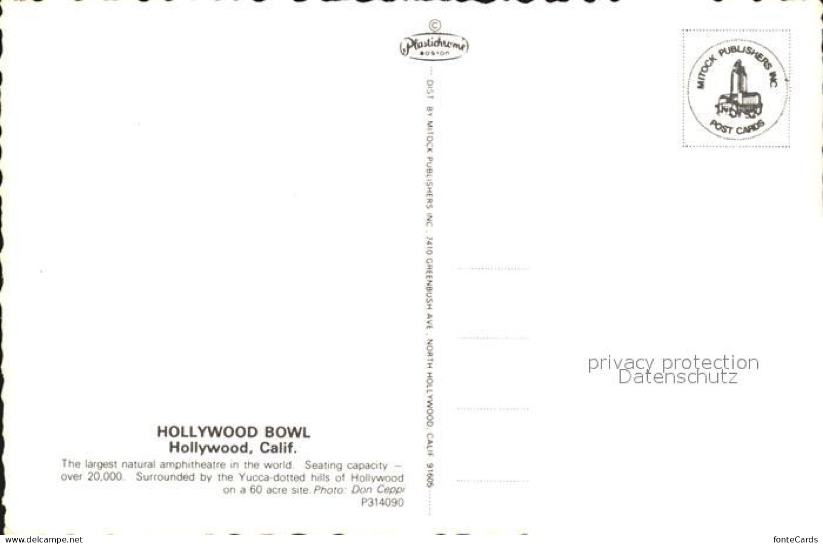 72583946 Hollywood California Hollywood Bowl Freilichtbuehne Hollywood Californi - Andere & Zonder Classificatie